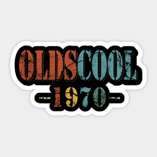 Oldscool 1970 Funny Old School 50th Birthday Gift Sticker